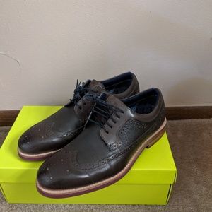 Ted Baker dark green leather shoes limited edition